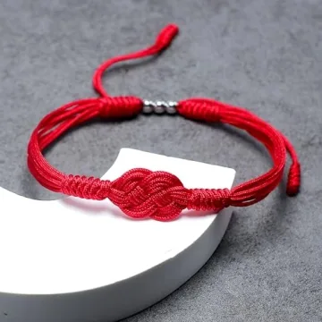 HARACRAFT Red Infinity Protection Bracelet for Luck and Unity