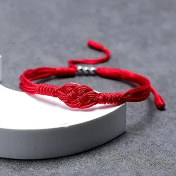 HARACRAFT Red Infinity Protection Bracelet for Luck and Unity