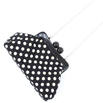 Menurra Polka Dot Evening Bag Clutch Purse for Women Wedding Party Handbag Cocktail Bag
