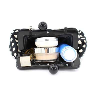Menurra Polka Dot Evening Bag Clutch Purse for Women Wedding Party Handbag Cocktail Bag