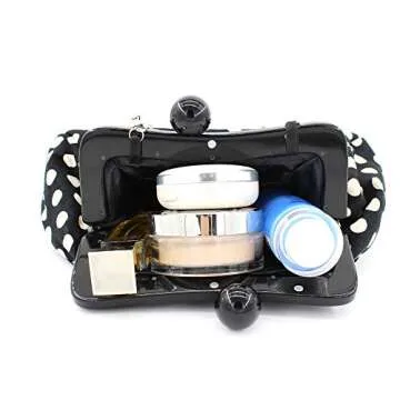 Menurra Polka Dot Evening Bag Clutch Purse for Women Wedding Party Handbag Cocktail Bag