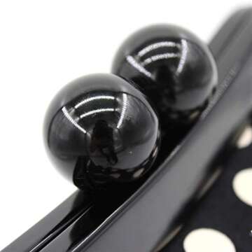 Menurra Polka Dot Evening Bag Clutch Purse for Women Wedding Party Handbag Cocktail Bag