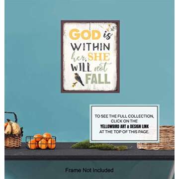 Religious Bible Verse Wall Art - Rustic Farmhouse Decor