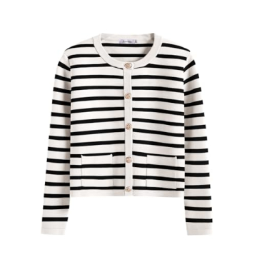 Trendy ANRABESS Striped Cardigan for Women - Fall 2024 Fashion