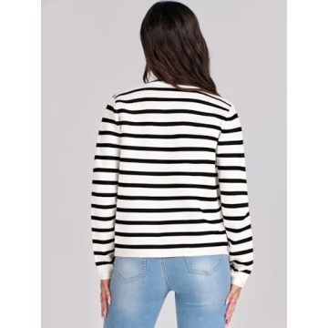 Trendy ANRABESS Striped Cardigan for Women - Fall 2024 Fashion