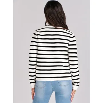 Trendy ANRABESS Striped Cardigan for Women - Fall 2024 Fashion