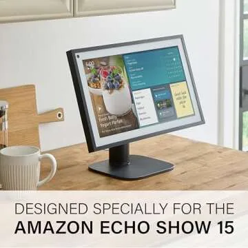 Tilt and Swivel Stand for Echo Show 15 - Stylish & Functional