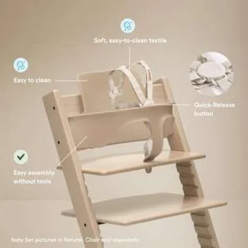 Stokke Tripp Trapp Baby Set 2, Black - Ages 6-36 Months - Convert The Tripp Trapp Chair into a Comfortable High Chair - Includes Stokke Harness 2