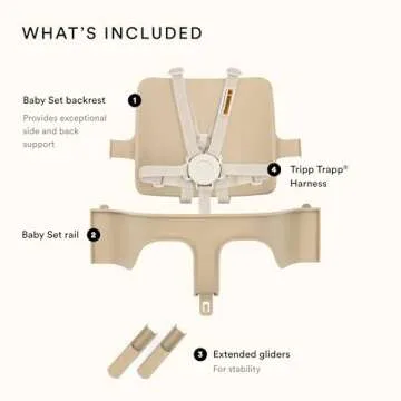 Stokke Tripp Trapp Baby Set 2, Black - Ages 6-36 Months - Convert The Tripp Trapp Chair into a Comfortable High Chair - Includes Stokke Harness 2