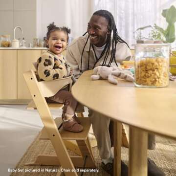 Stokke Tripp Trapp Baby Set 2, Black - Ages 6-36 Months - Convert The Tripp Trapp Chair into a Comfortable High Chair - Includes Stokke Harness 2