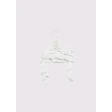 Women's 3D Flower Sheer Mesh Crop Top Y2K Fashion