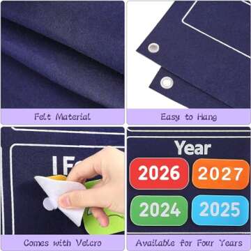 My First Daily Calendar-Preschool Classroom Must Haves, Circle Time Learning Center, Days of the Week Chart for Toddlers Learning, Classroom Calendar for Kids, 3.3Ft Felt Board for Toddlers