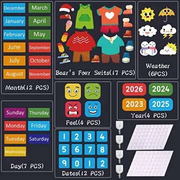 My First Daily Calendar-Preschool Classroom Must Haves, Circle Time Learning Center, Days of the Week Chart for Toddlers Learning, Classroom Calendar for Kids, 3.3Ft Felt Board for Toddlers