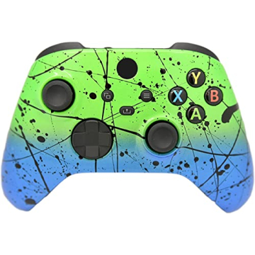 Hand Airbrushed Fade Custom Controller Compatible with Xbox Series X/S & Xbox One (Series X/S Green ...