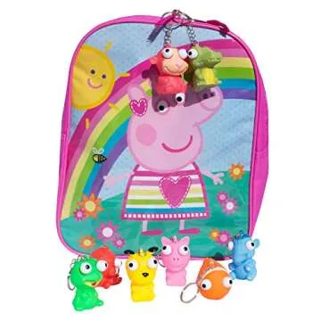 SAMRIKO Premium 32 Piece Valentines Day Card for Kids With Squeezable PopEye Animal Keychain Perfect for Valentine’s Day Gifts for Kids, Class Valentine Gifts, Valentine Gifts for Class, Classroom