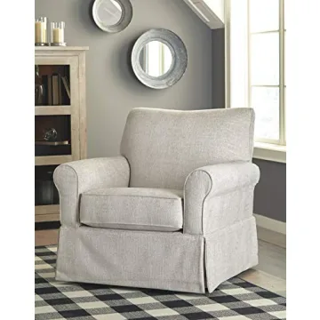 Comfortable Searcy Upholstered Swivel Glider Chair Gray