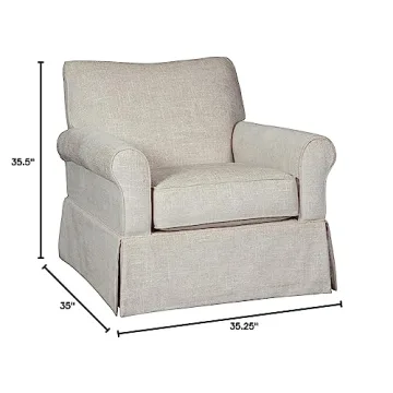 Comfortable Searcy Upholstered Swivel Glider Chair Gray
