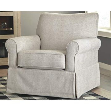 Comfortable Searcy Upholstered Swivel Glider Chair Gray