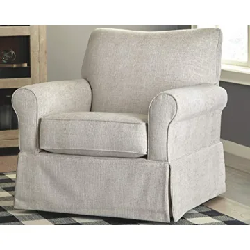 Comfortable Searcy Upholstered Swivel Glider Chair Gray