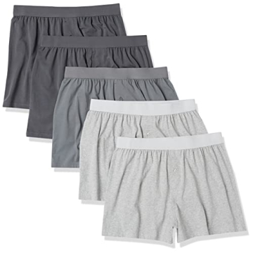 Amazon Essentials Cotton Jersey Boxers - Men's Underwear Pack of 5, Big & Tall
