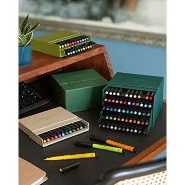 Faber-Castell Art & Graphic Pitt Artist Pen Brush India Ink Pen, Multicoloured, Studio Box Of 12, For Art, Craft, Drawing, Sketching, Home, School, University, Colouring
