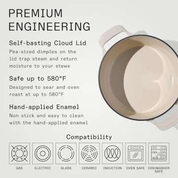 Made In Dutch Oven 5.5 Quart - Linen Enameled Cast Iron