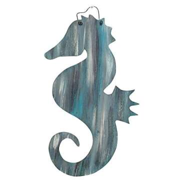 Seahorse Cutout Unfinished Wood Nautical Decor Beach House Decor Sea Animal MDF Shaped Canvas Style 1