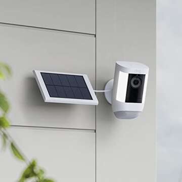 Ring Small Solar Panel, 1.9W for Outdoor Cam (Stick Up Cam), Stick Up Cam Pro, Spotlight Cam Plus, Spotlight Cam Pro - White