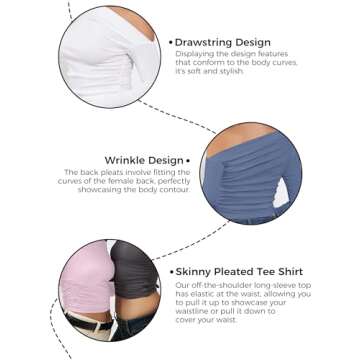 Stylish Buauty Off The Shoulder Long Sleeve Crop Top