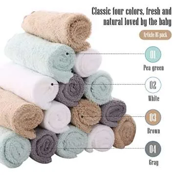 Cute Castle Ultra-Soft Baby Washcloths, Absorbent, 16 Pack
