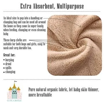 Cute Castle Ultra-Soft Baby Washcloths, Absorbent, 16 Pack