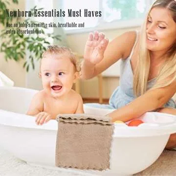 Cute Castle Ultra-Soft Baby Washcloths, Absorbent, 16 Pack