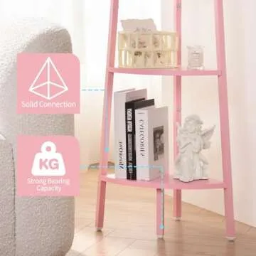 Stylish Yoobure Corner Shelf 4-Tier Bookshelf