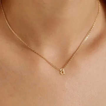 MONOOC Initial Necklaces for Women Girls - Letter Necklace Initial Necklace Dainty Necklace for Women Gold Initial Necklaces for Women Gold Necklace for Women Teen Girl Gifts Dainty Necklace
