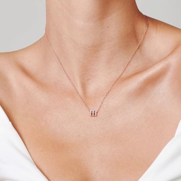 MONOOC Initial Necklaces for Women Girls - Letter Necklace Initial Necklace Dainty Necklace for Women Gold Initial Necklaces for Women Gold Necklace for Women Teen Girl Gifts Dainty Necklace