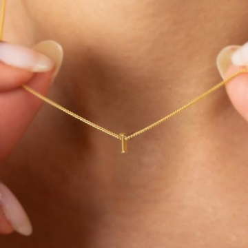 MONOOC Initial Necklaces for Women Girls - Letter Necklace Initial Necklace Dainty Necklace for Women Gold Initial Necklaces for Women Gold Necklace for Women Teen Girl Gifts Dainty Necklace