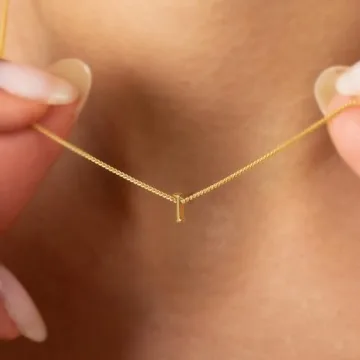 MONOOC Initial Necklaces for Women Girls - Letter Necklace Initial Necklace Dainty Necklace for Women Gold Initial Necklaces for Women Gold Necklace for Women Teen Girl Gifts Dainty Necklace