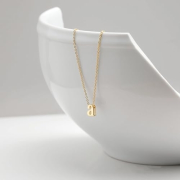 MONOOC Initial Necklaces for Women Girls - Letter Necklace Initial Necklace Dainty Necklace for Women Gold Initial Necklaces for Women Gold Necklace for Women Teen Girl Gifts Dainty Necklace