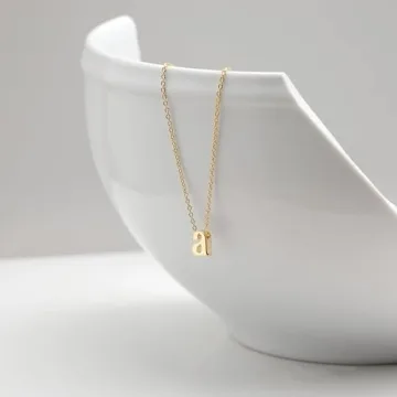 MONOOC Initial Necklaces for Women Girls - Letter Necklace Initial Necklace Dainty Necklace for Women Gold Initial Necklaces for Women Gold Necklace for Women Teen Girl Gifts Dainty Necklace
