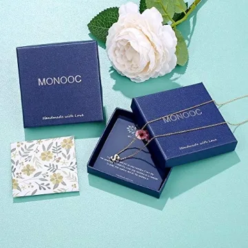 MONOOC Initial Necklaces for Women Girls - Letter Necklace Initial Necklace Dainty Necklace for Women Gold Initial Necklaces for Women Gold Necklace for Women Teen Girl Gifts Dainty Necklace