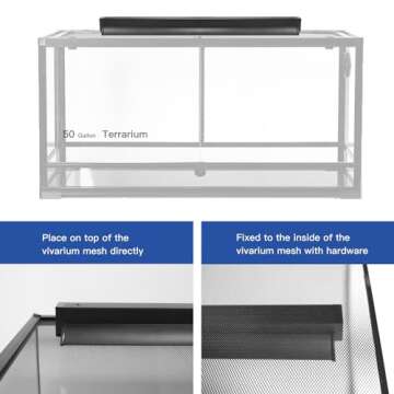 ReptiKing UVB Reptile Light, 24W T5 Light Fixture and 10.0 UVB Tube Kit, for Desert-Dwelling Reptiles, Bearded Dragon UVB Light
