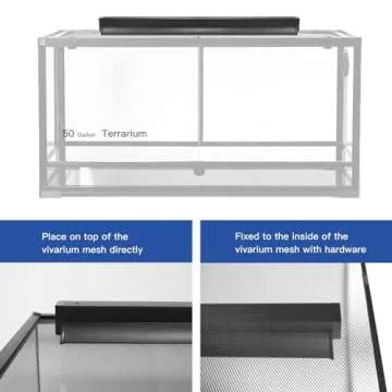 ReptiKing UVB Reptile Light, 24W T5 Light Fixture and 10.0 UVB Tube Kit, for Desert-Dwelling Reptiles, Bearded Dragon UVB Light