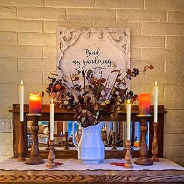 LULUBRO 3D Led Flameless Flickering Battery Operated Powered Taper Candles with Remote,Electric Time...