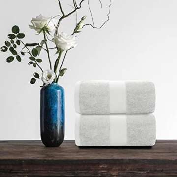 White Classic Luxury Soft Bath Sheet Towels - 650 GSM Cotton