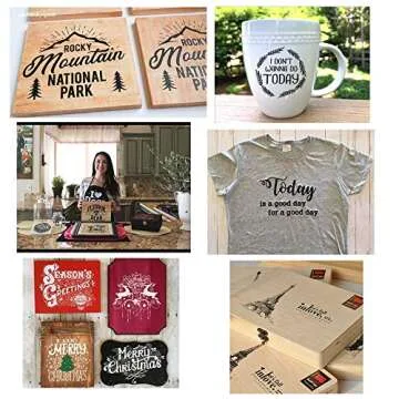 JAJADO Christmas Self-Adhesive Mesh Stencil Reusable Silk Screen Stencil Screen Printing Mesh Transfer Stencils, Holiday Mesh Transfers for Painting on Wood, Chalkboard, T-Shirts, Ceramic, Home Decor