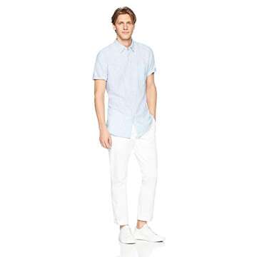 Goodthreads Men's Slim-Fit Washed Comfort Stretch Chino Pant, White, 34W x 32L