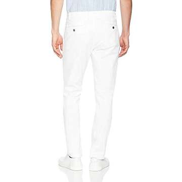 Goodthreads Men's Slim-Fit Washed Comfort Stretch Chino Pant, White, 34W x 32L