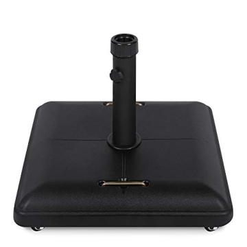 Best Choice Products 81-Pound Heavy Duty Square Concrete Rolling Outdoor Patio Umbrella Base Stand w...