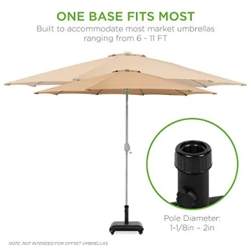 Heavy Duty Square Umbrella Base with Wheels and Handles