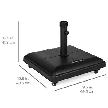 Heavy Duty Square Umbrella Base with Wheels and Handles